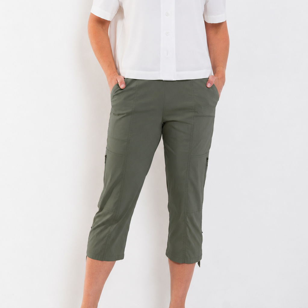 Mela Purdie Cropped Zip Cargo Microprene