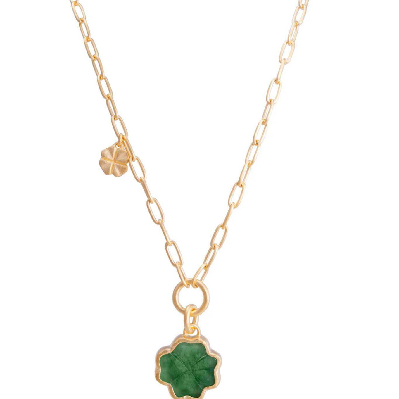 FAIRLEY Aventurine Fortune Necklace