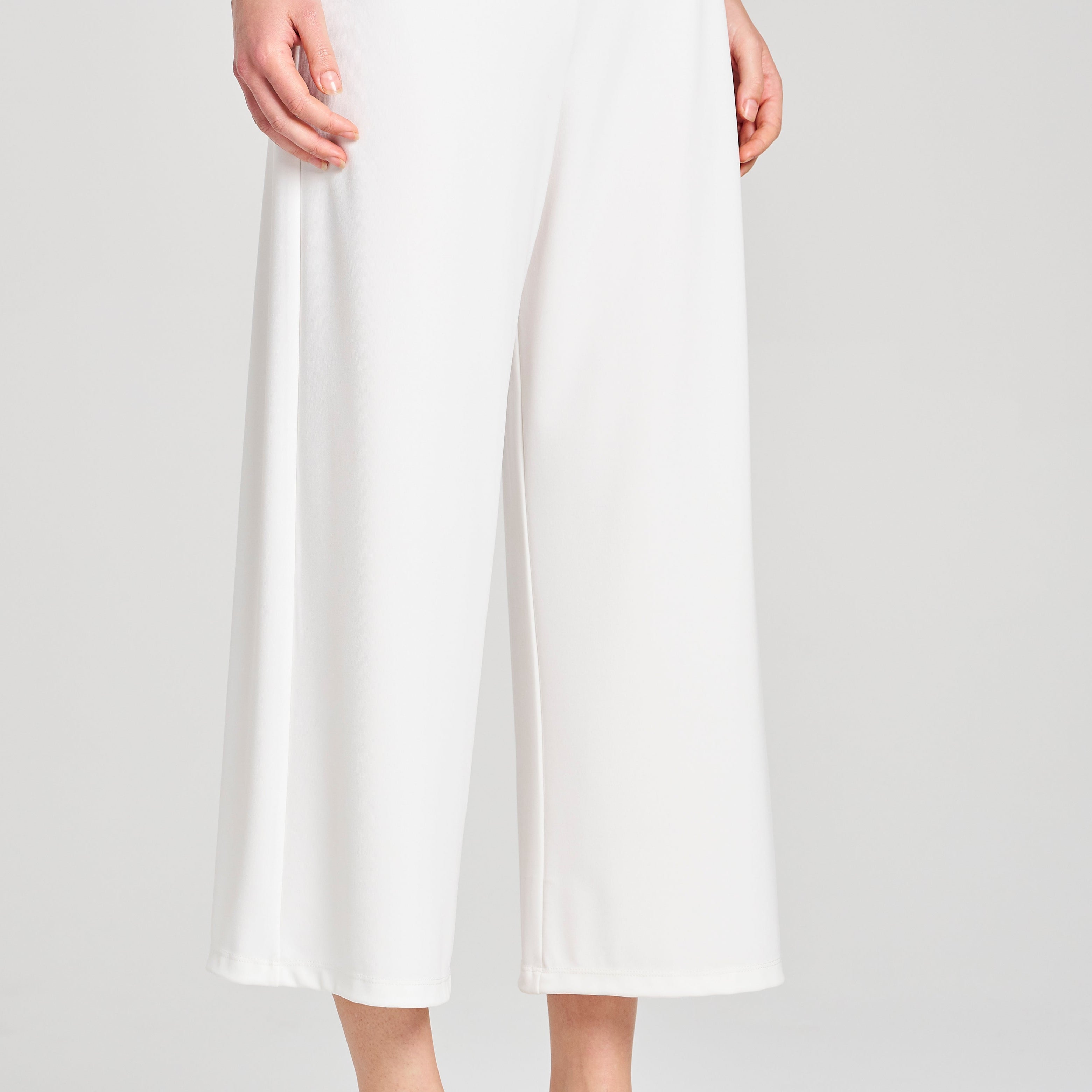 Mela Purdie Crop Palazzo Pant Powder Knit