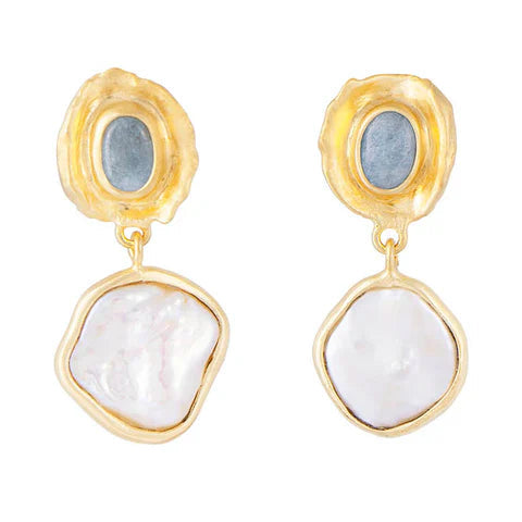 FAIRLEY Aquamarine Pearl Drops