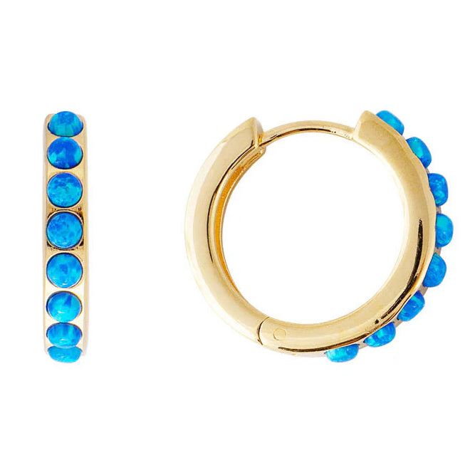 FAIRLEY Indigo Opal Midi Hoops