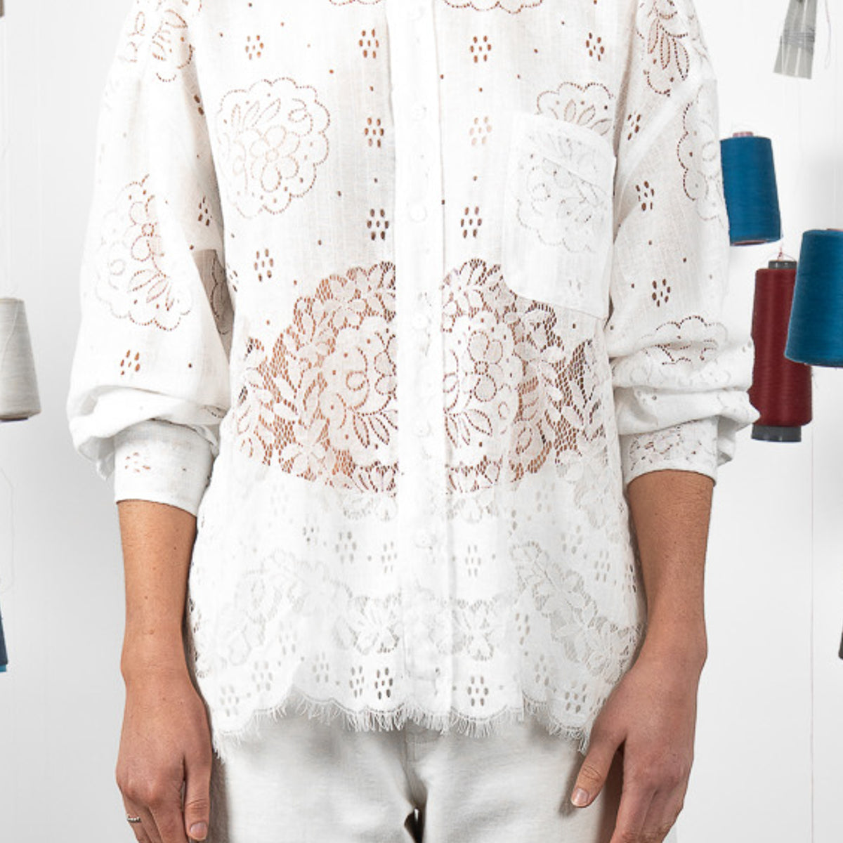 M.A. Dainty St Tropez Lace Shirt