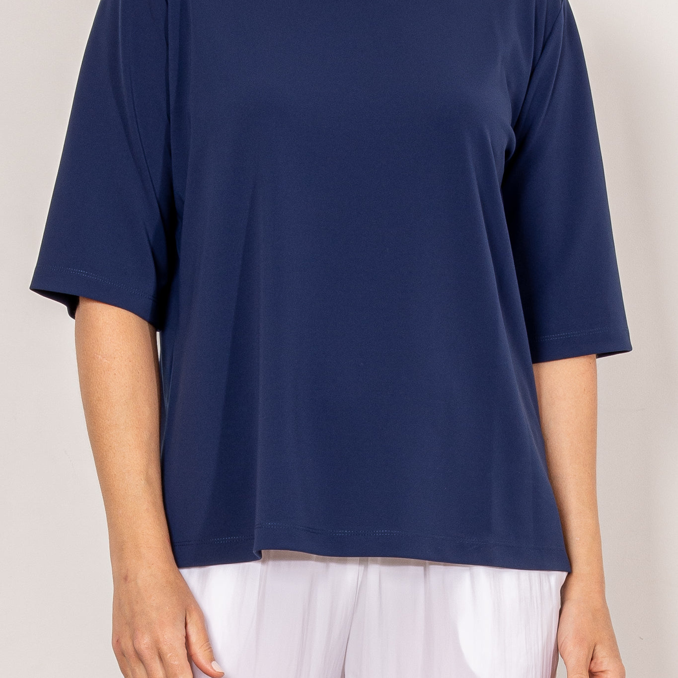 Mela Purdie Stretch Plaza Top Powder Knit