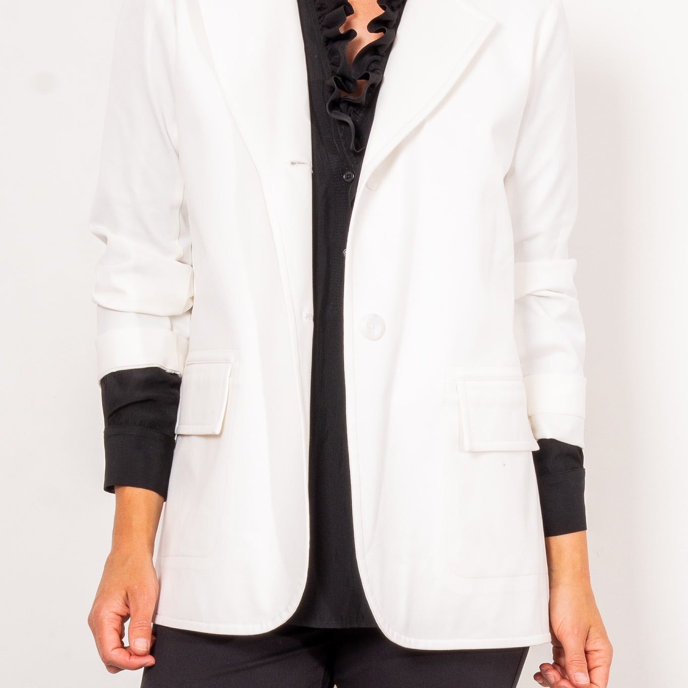Mela Purdie Stretch Blazer Two Way Stretch