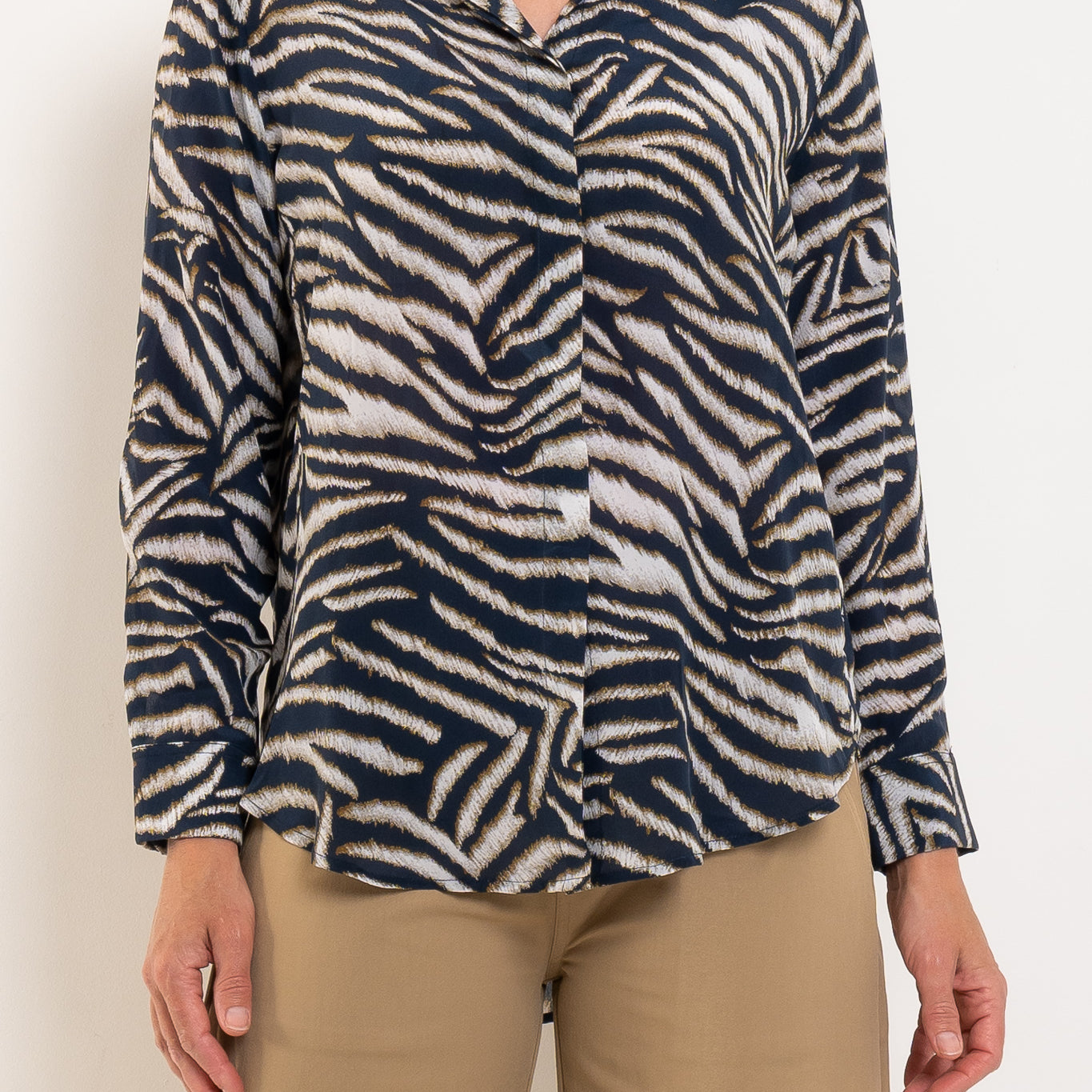 Mela Purdie Soft Shirt Brush Print Silk