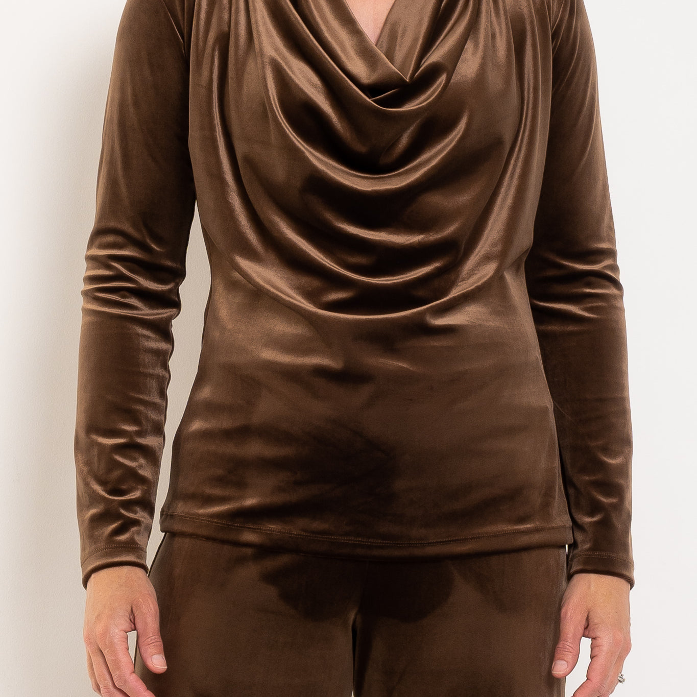 Mela Purdie Drape Top Stretch Panne