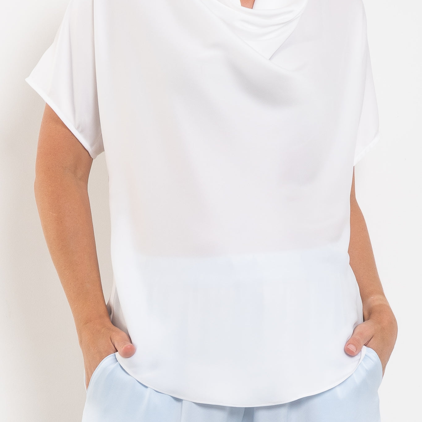 Mela Purdie Scallop Tank Mirror Satin