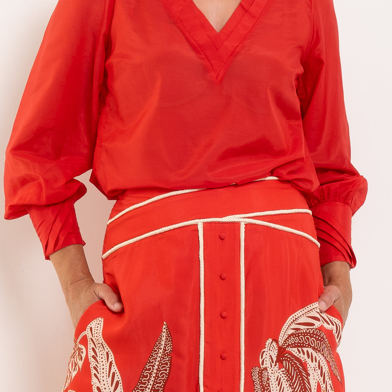 Once Was Calissa Cotton Silk Blouse