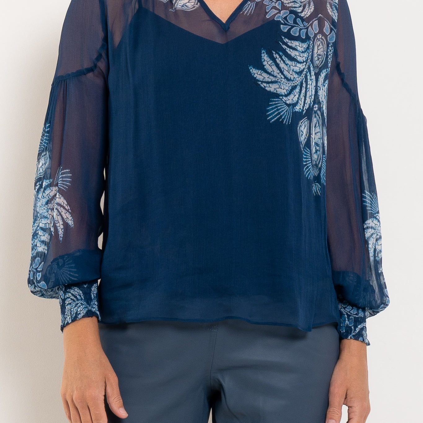 Once Was Colette Moonlit Batik Print Blouse