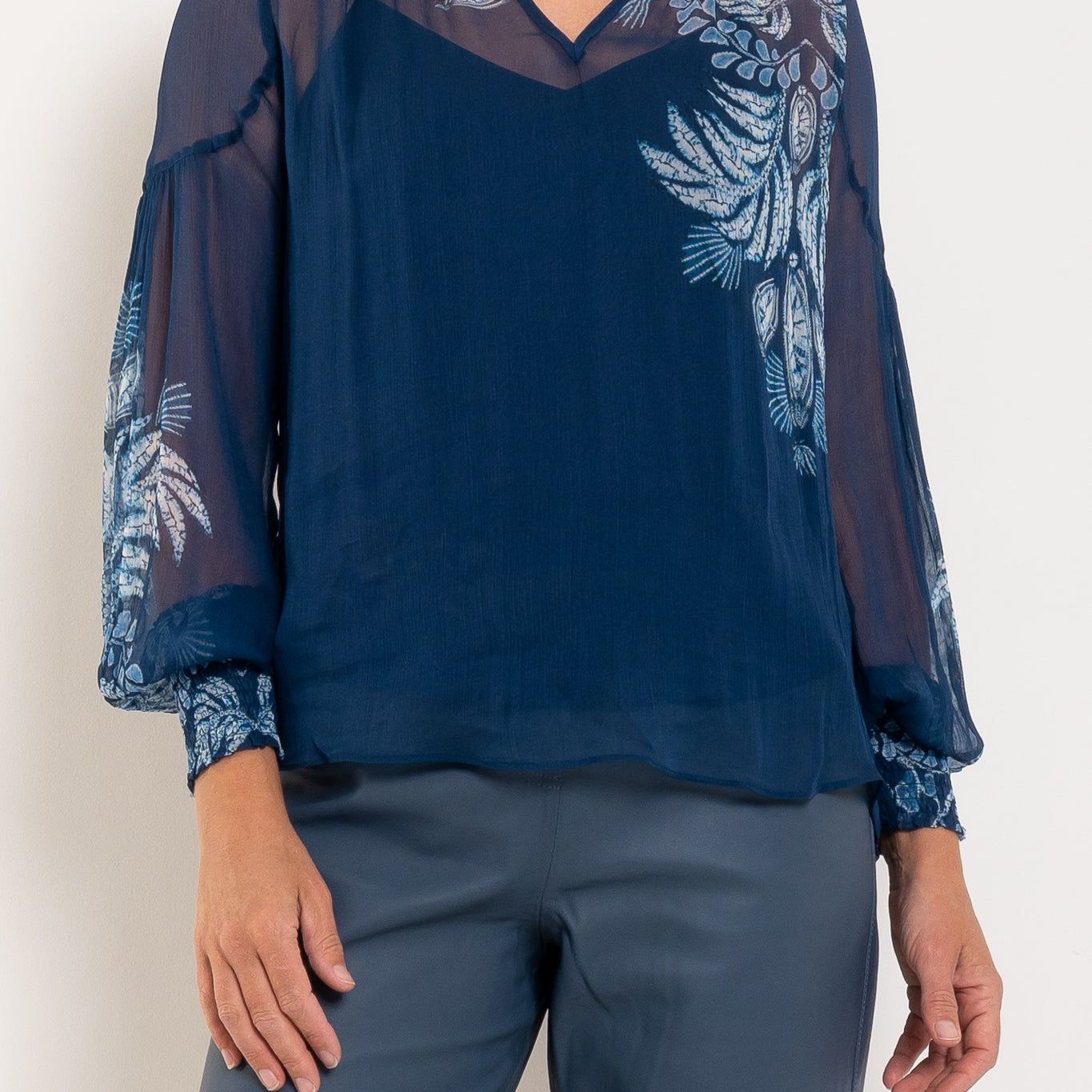 Once Was Colette Moonlit Batik Print Blouse