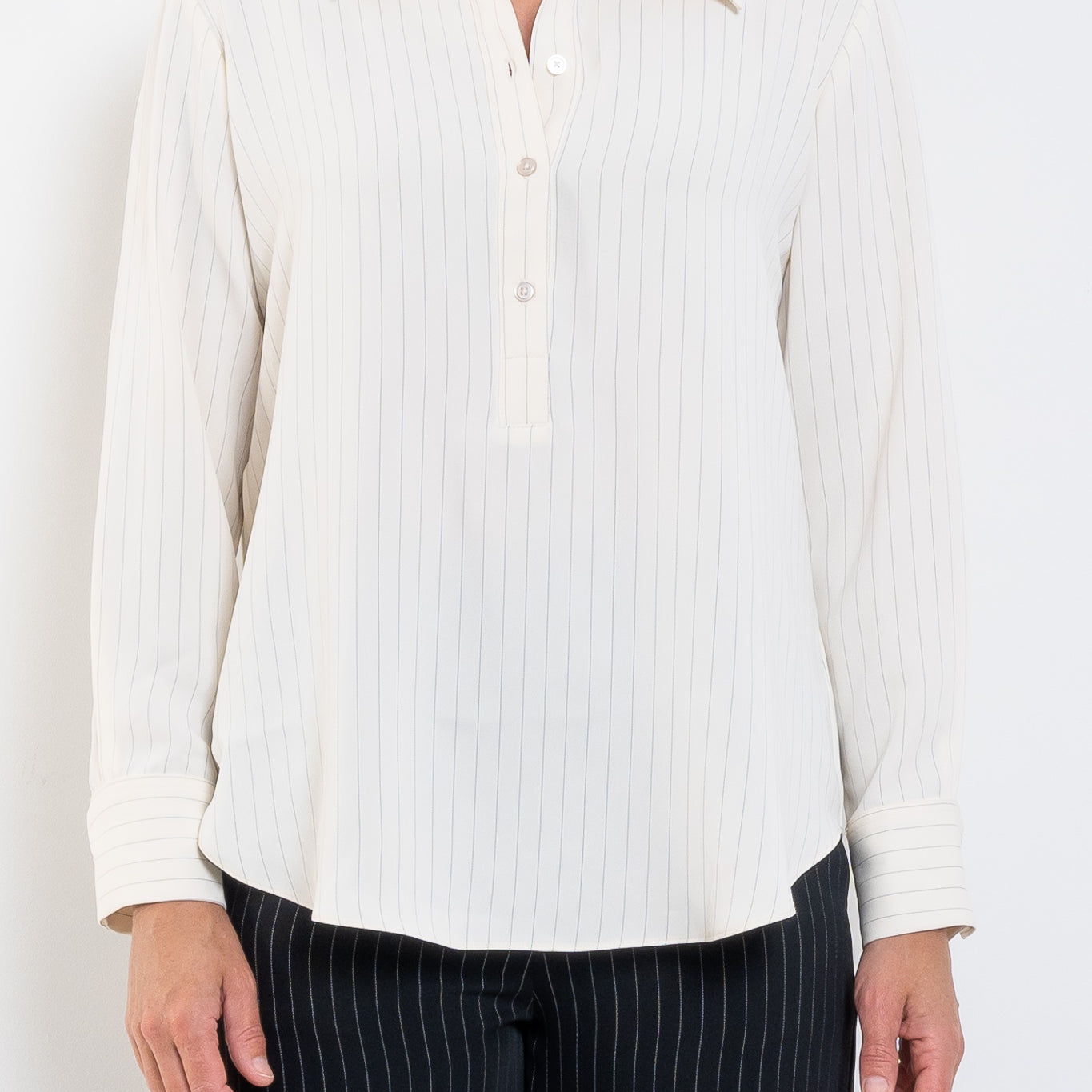 Mela Purdie Tab Shirt Suit Stripe