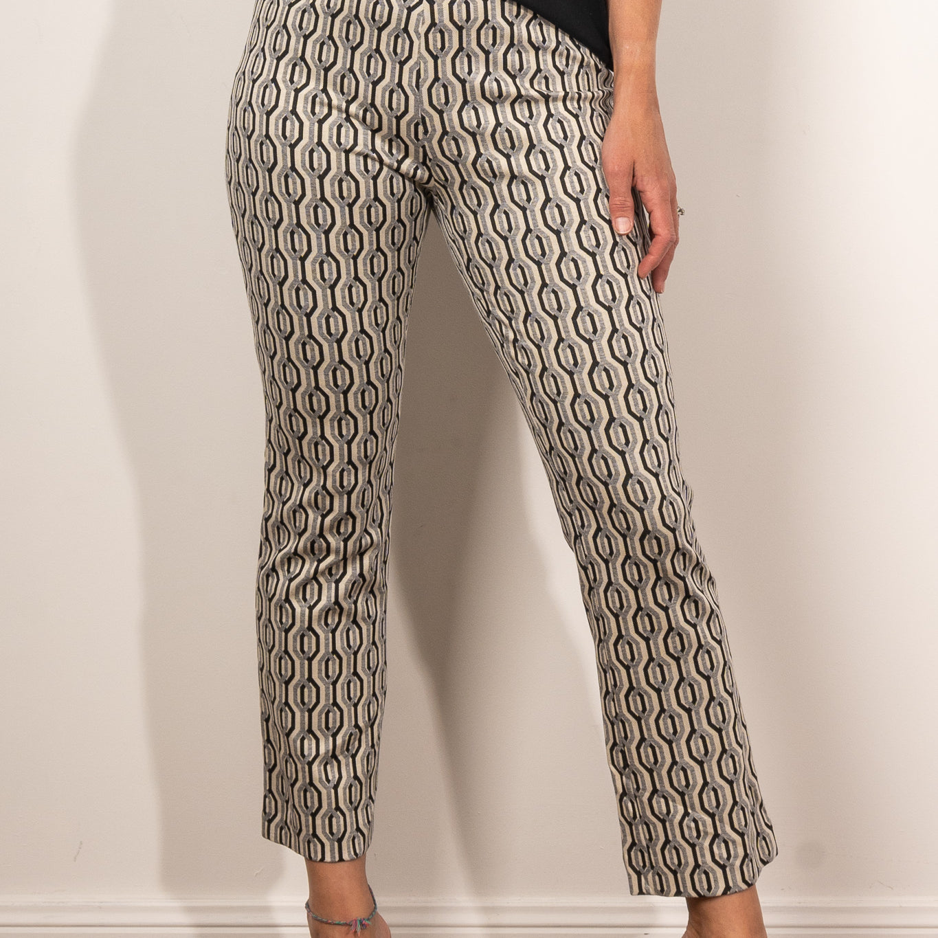 Raffaello Rossi Macy 7/8 Graphical Jacquard Pant