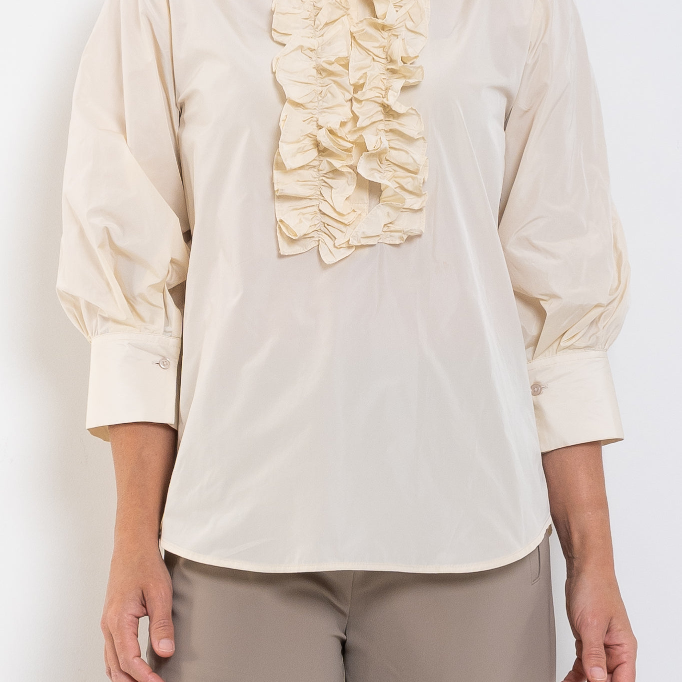 Mela Purdie Ruffle Resort Top Italian Taffeta