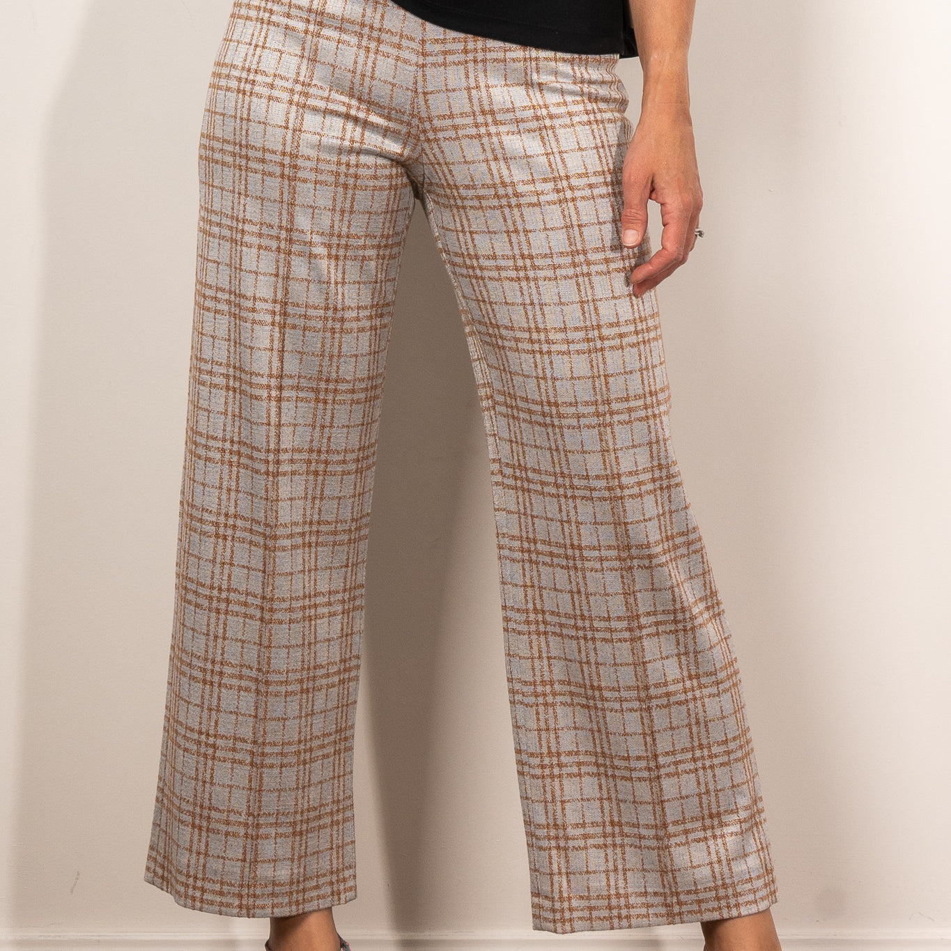 Raffeallo Rossi Elaine 7/8 Jacquard Check Pant
