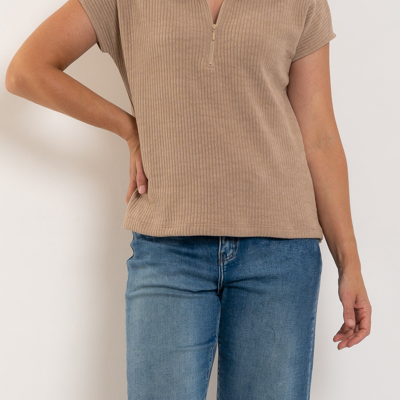 Mela Purdie Zip Front Shell Cord Knit