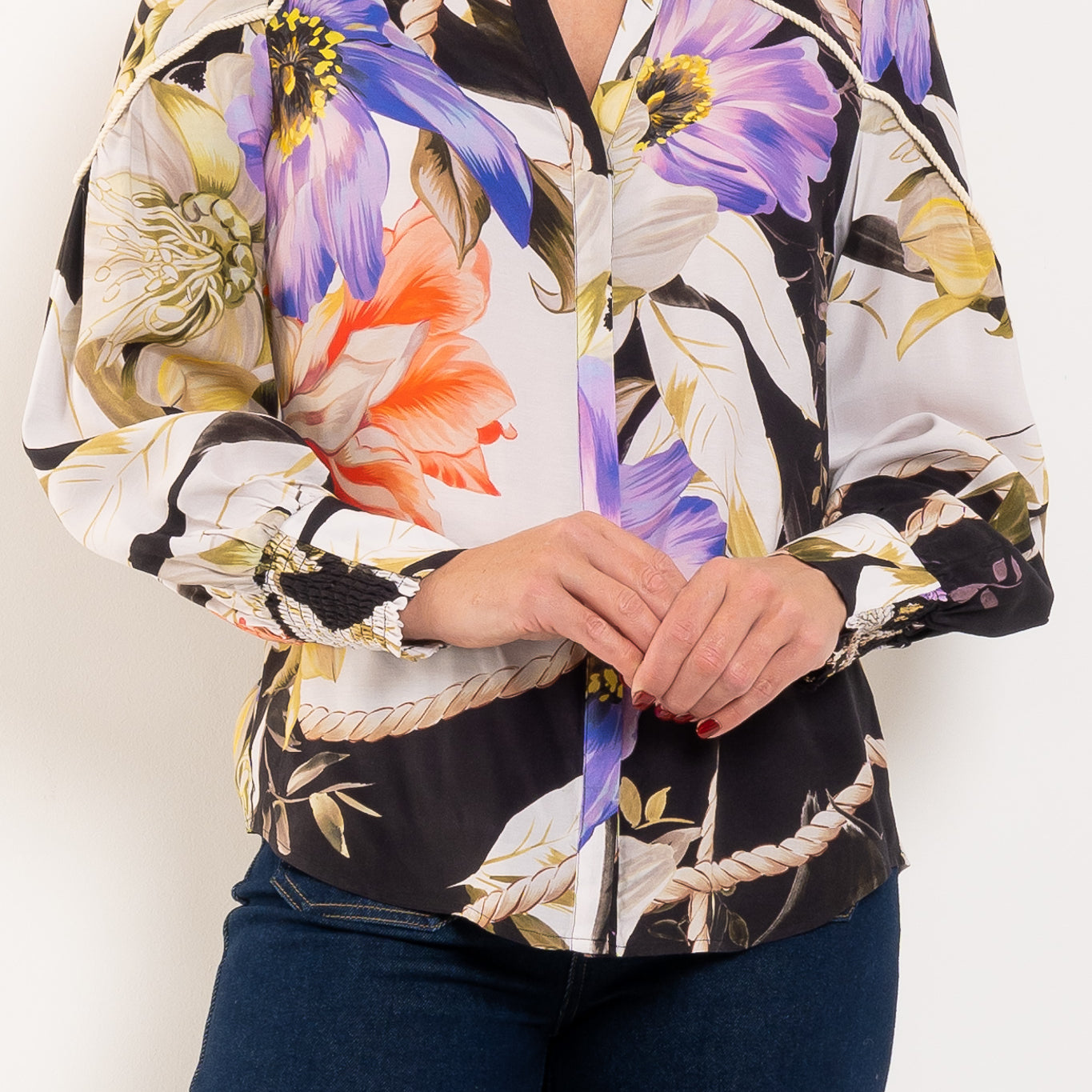 Once Was Harley Shirt Tangled Blossom Print