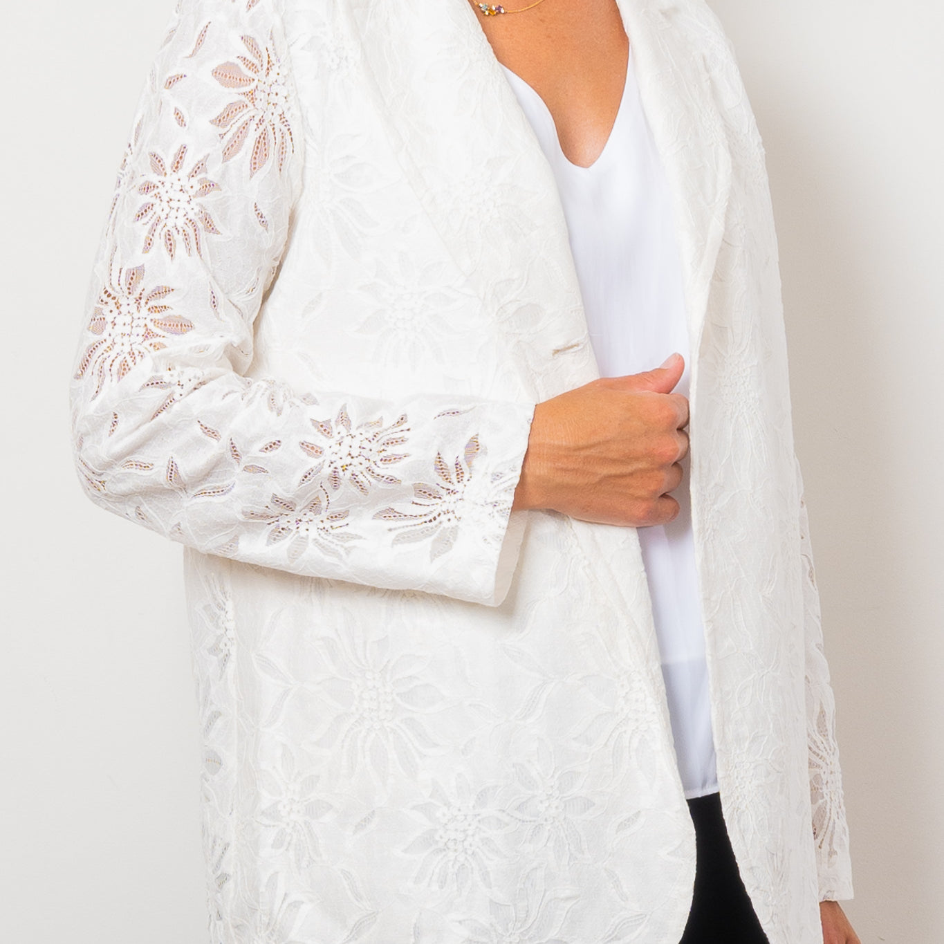 Mela Purdie Button Blazer Flora Lace