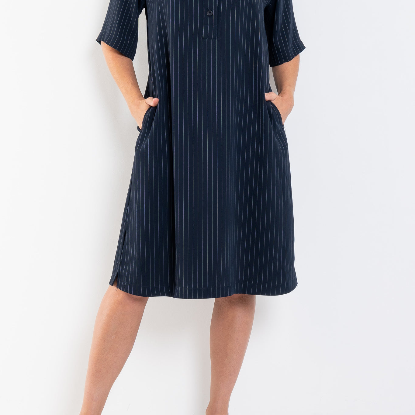 Mela Purdie Tab Plaza Dress Suit Stripe