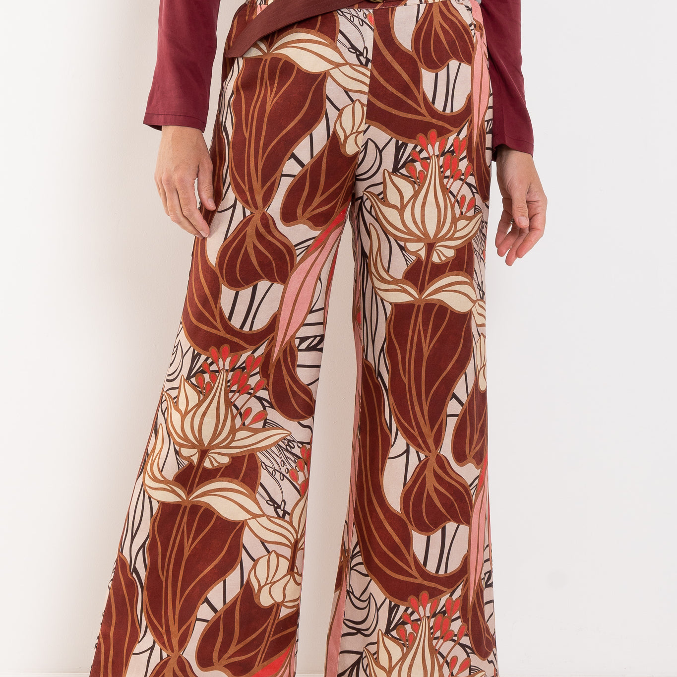 Once Was Adele Linen Cathedral Botanic Pant