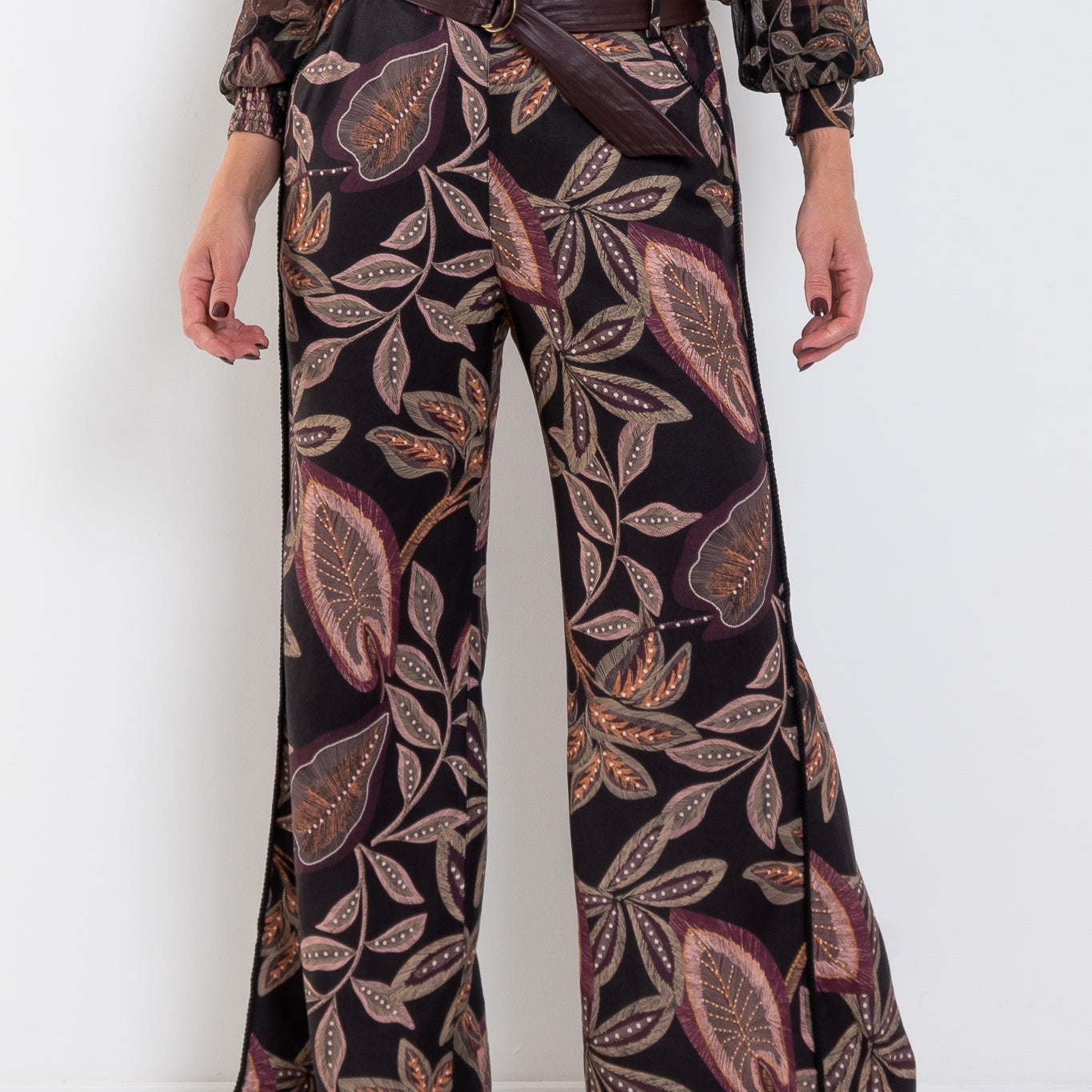 Once Was Adele Belted Dark Tropique Pant