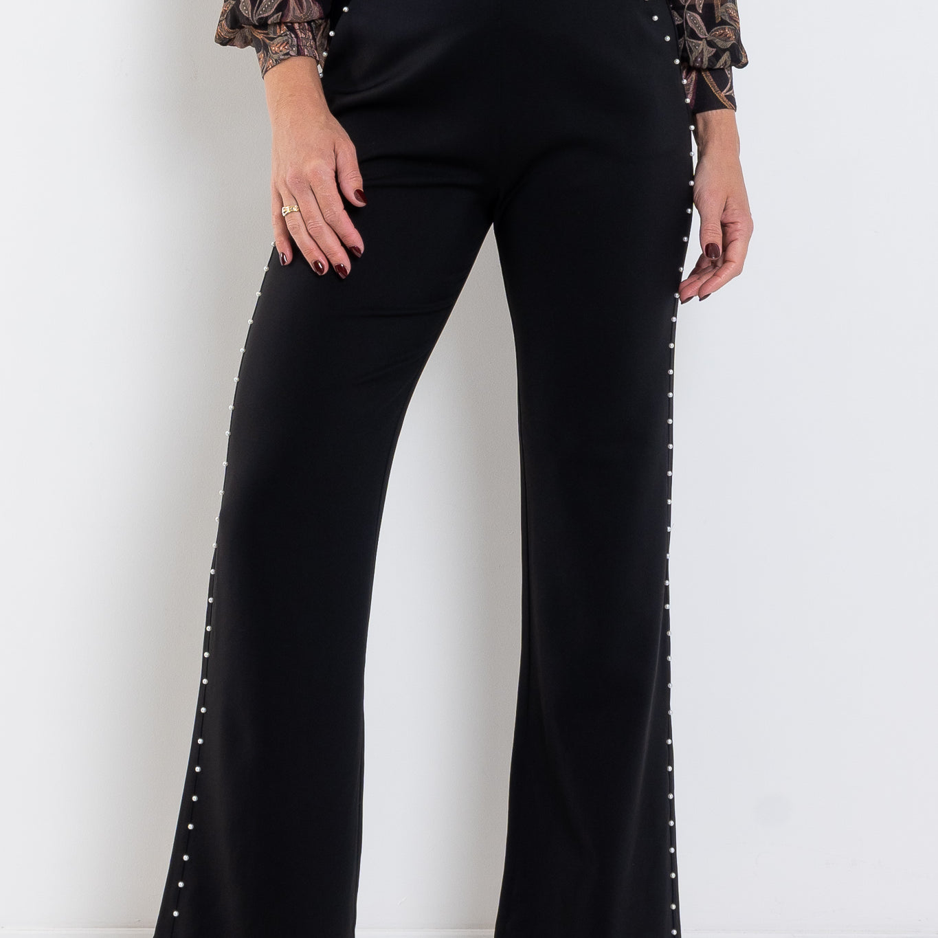 Once Was Marcela Pearl Embellished Viscose Stretch Pant