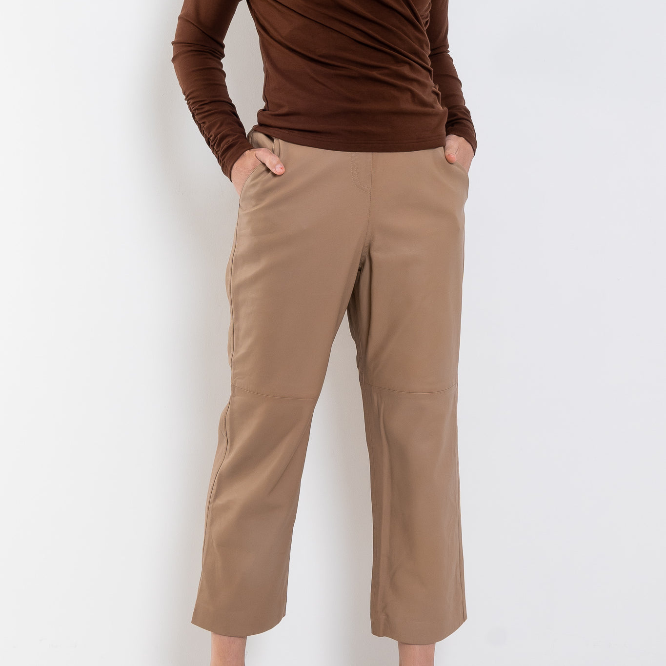 Once Was Montoya Leather Straight Leg Pant