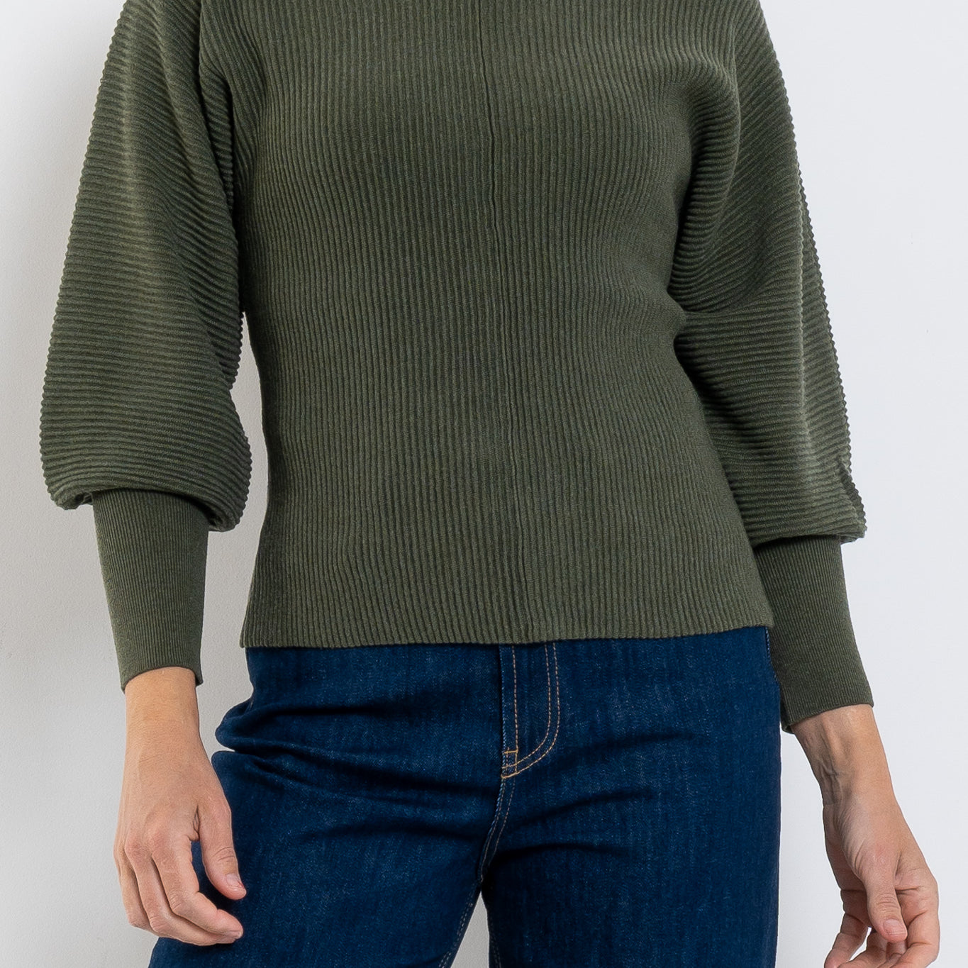 Once Was Roselle Merino Wool Blend Ribbed Knit Top