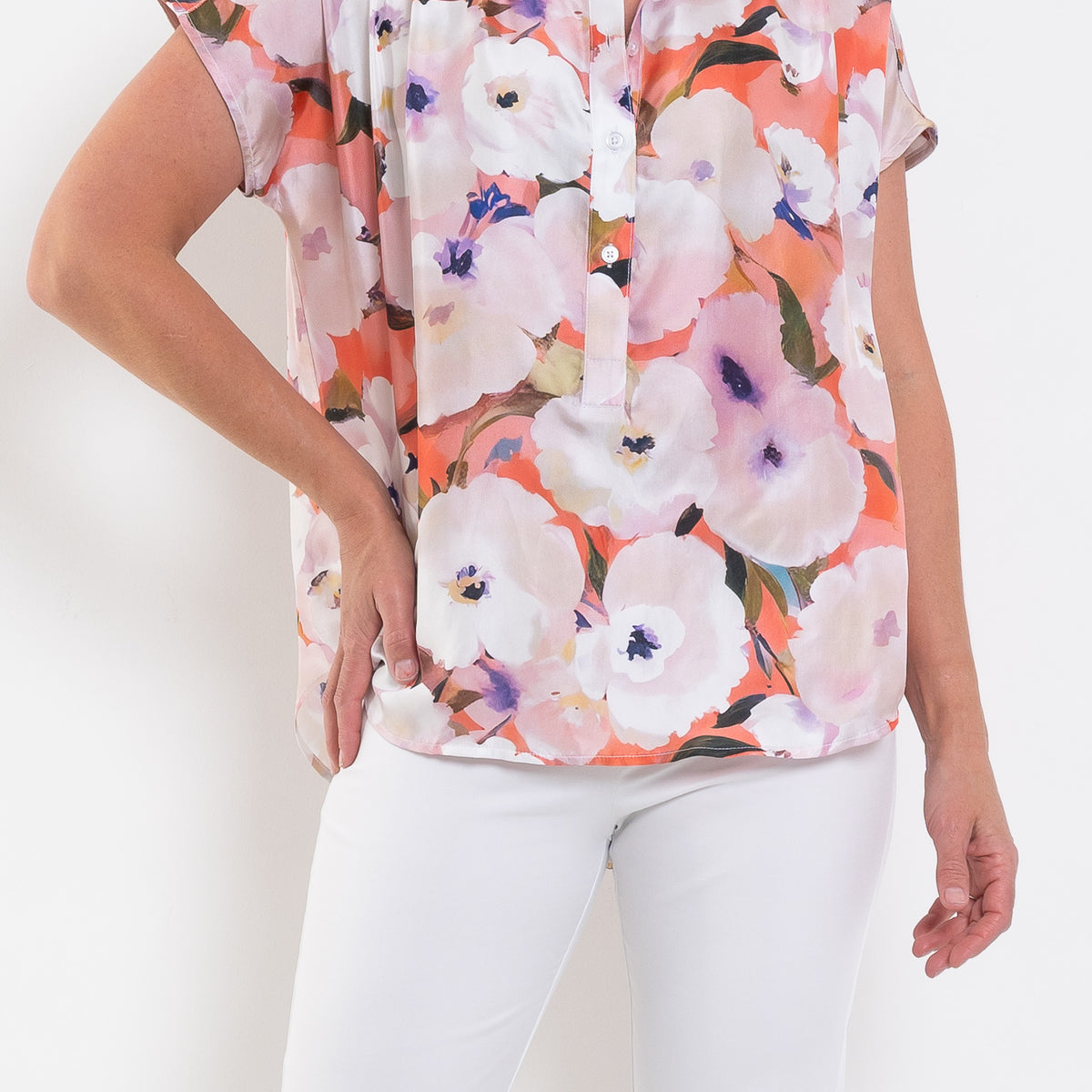 Mela Purdie Gathered Shell Poppy Chintz