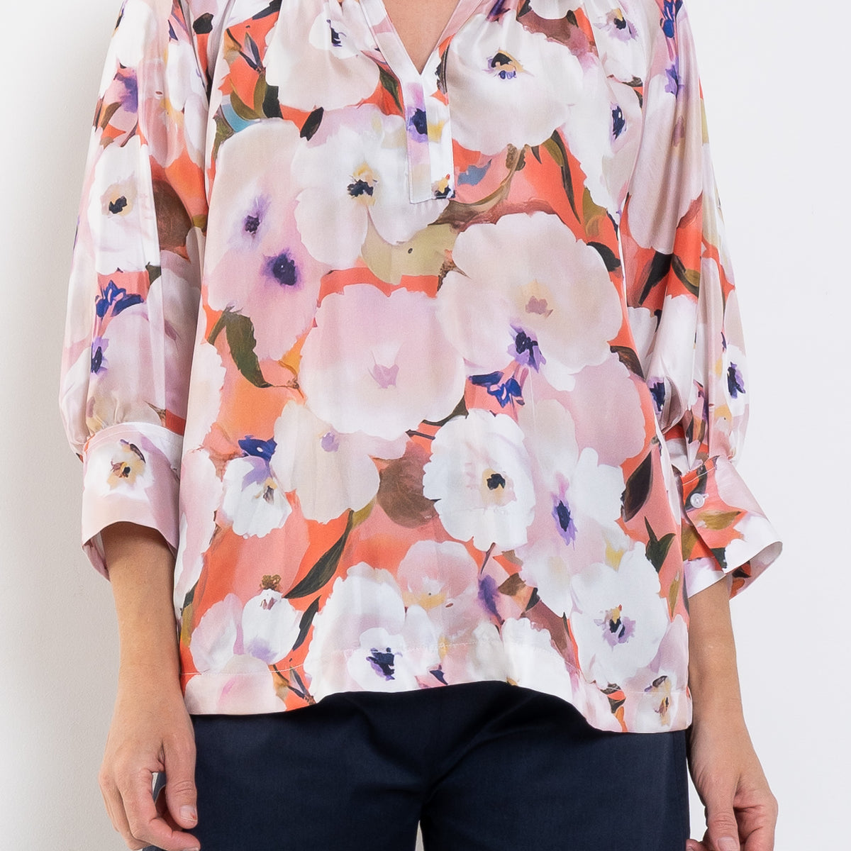 Mela Purdie Roman Shirt Poppy Chintz