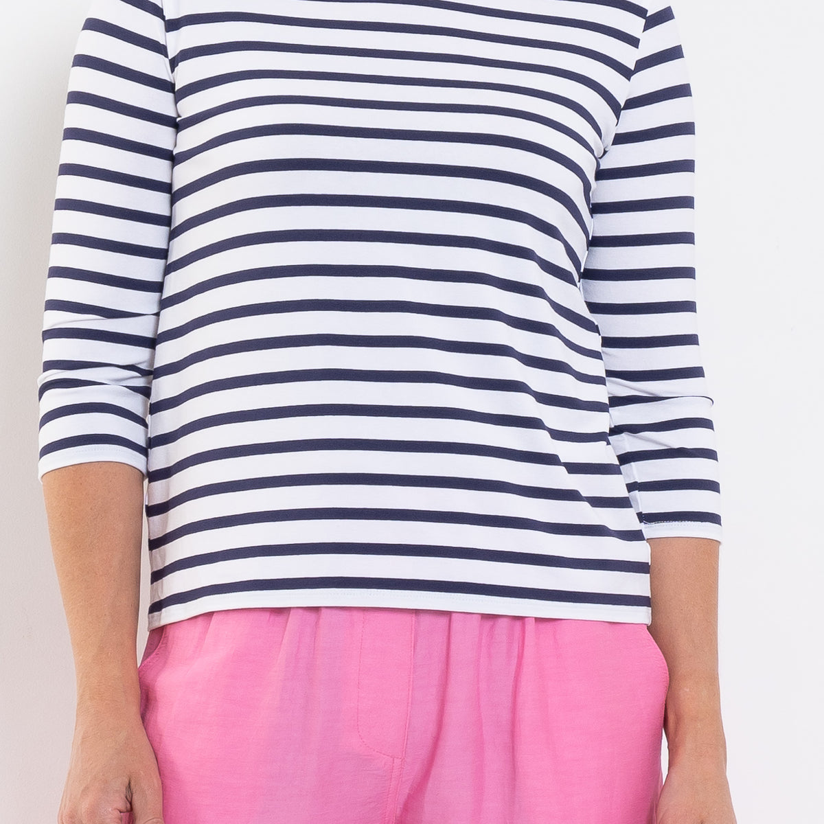 Mela Purdie Relaxed Boat Neck Banner Stripe Jersey