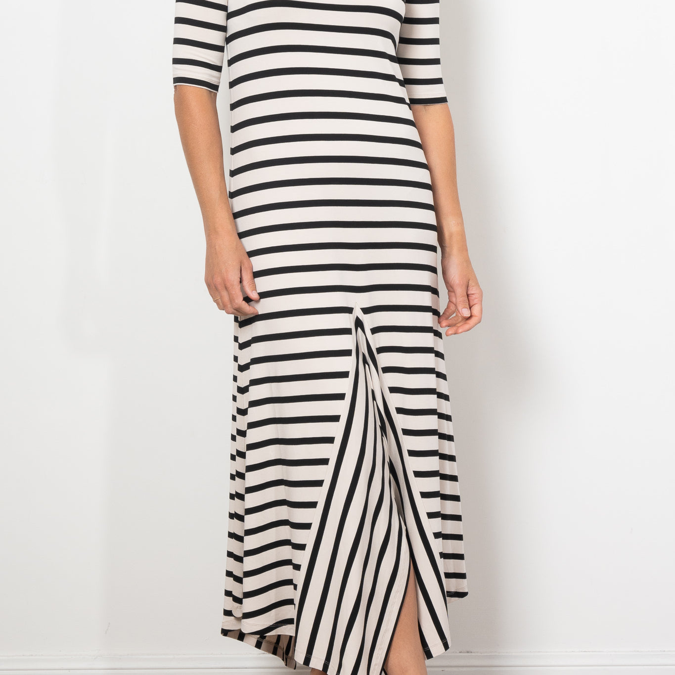 Mela Purdie Trapeze Dress Trunk Stripe Knit