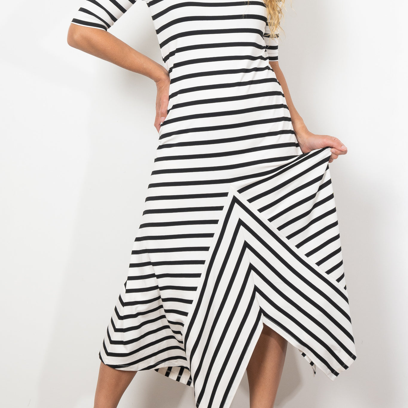 Mela Purdie Trapeze Dress Trunk Stripe Knit