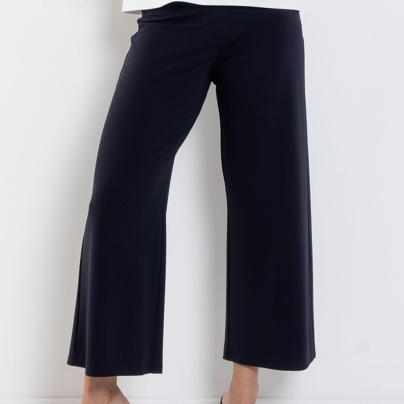 Mela Purdie Crop Palazzo Pant Powder Knit