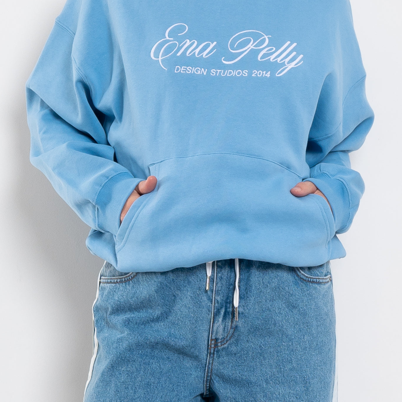 Ena Pelly Cassie Oversized Hoodie Blue