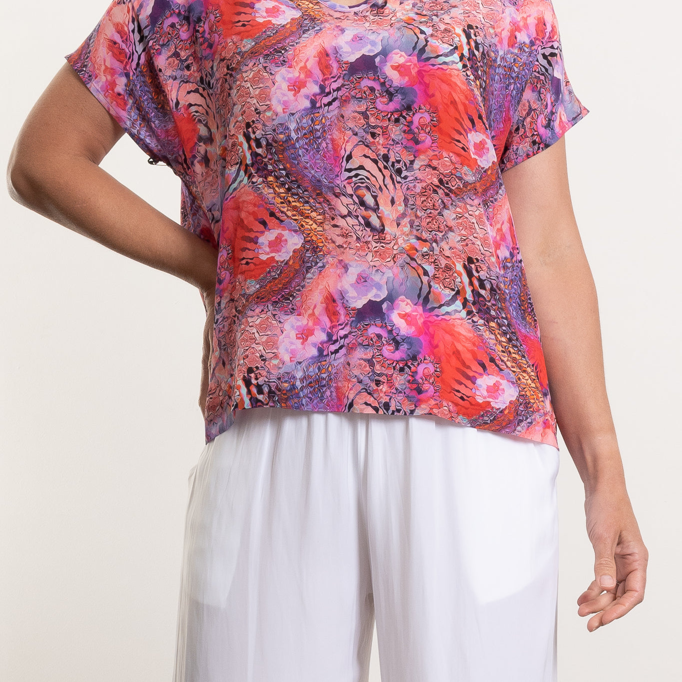 Mela Purdie Scoop Shell Kaleidoscope Print Silk