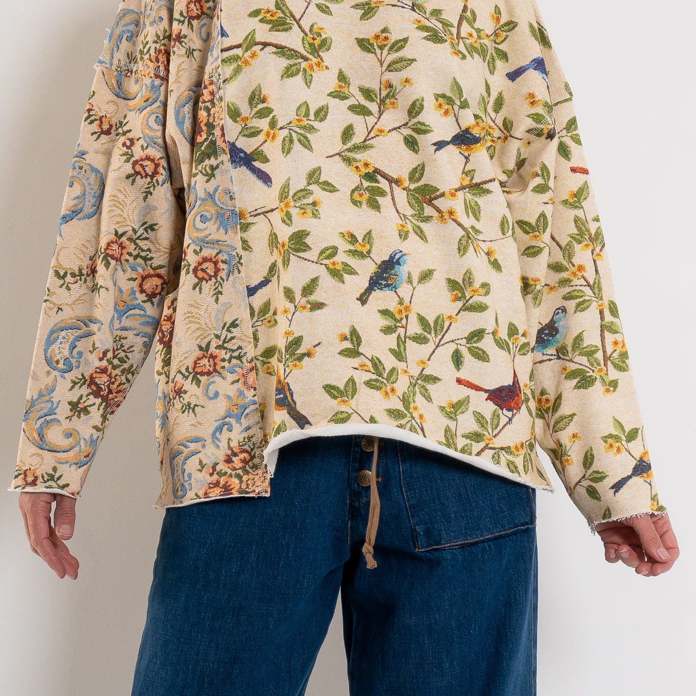 M.A. Dainty Road Trip Sweater Birds & Flowers