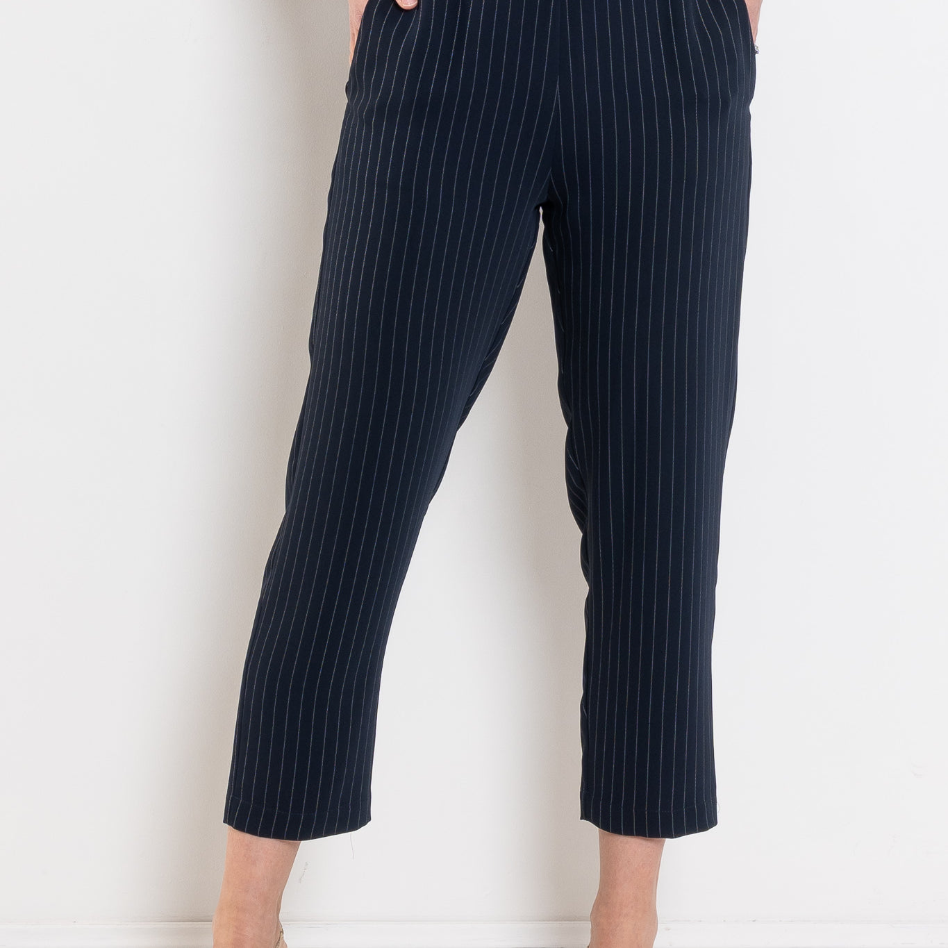 Mela Purdie Tapered Flat Pant Suit Stripe