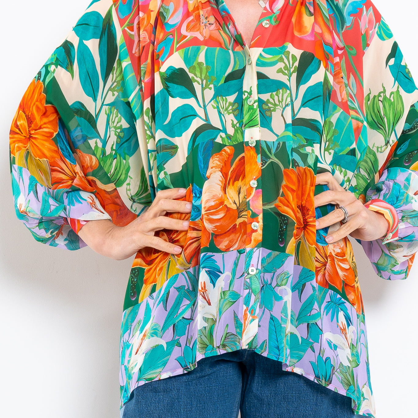 Curate by Trelise Cooper Billow Party Stripe Floral Shirt