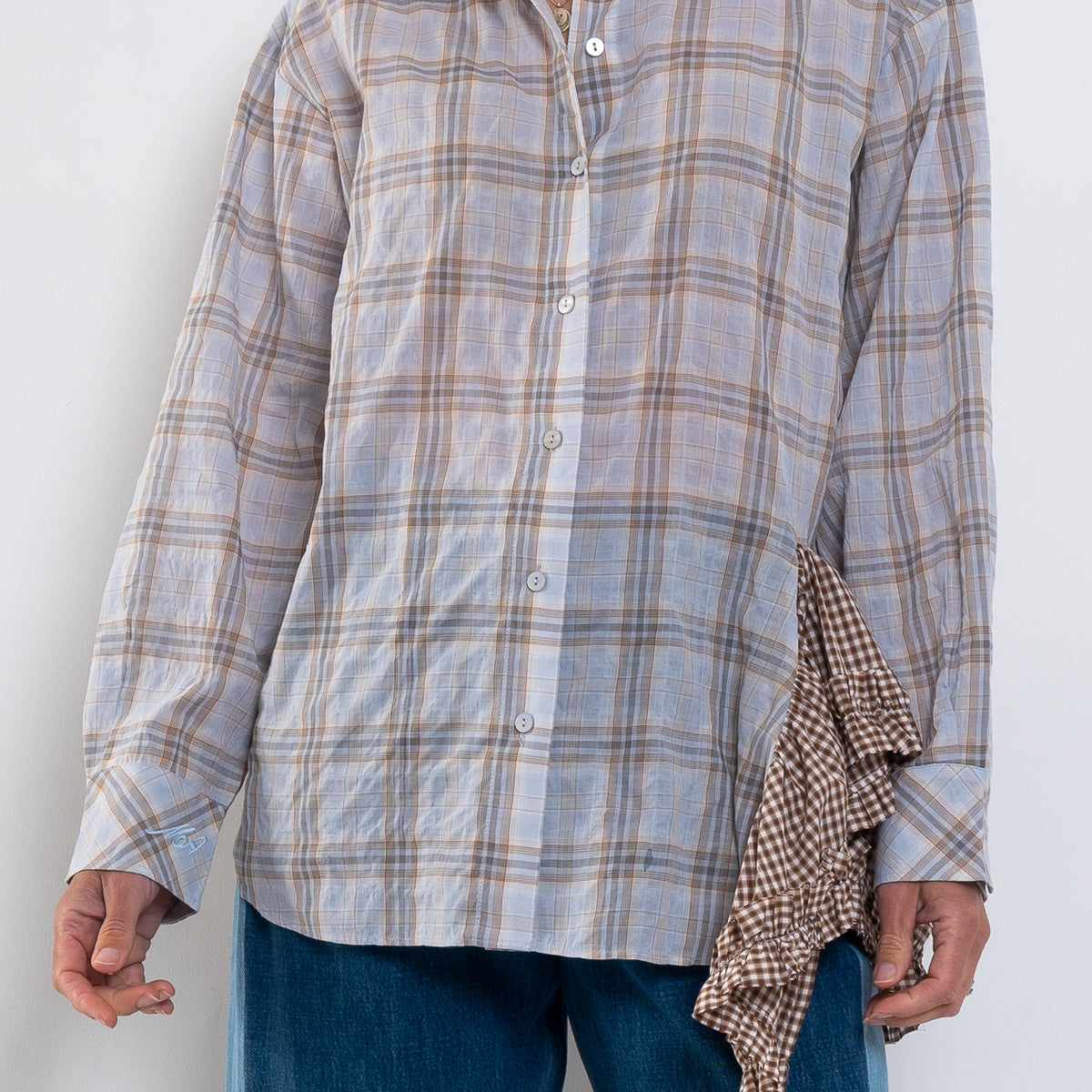 M.A. Dainty Framed Checked Shirt