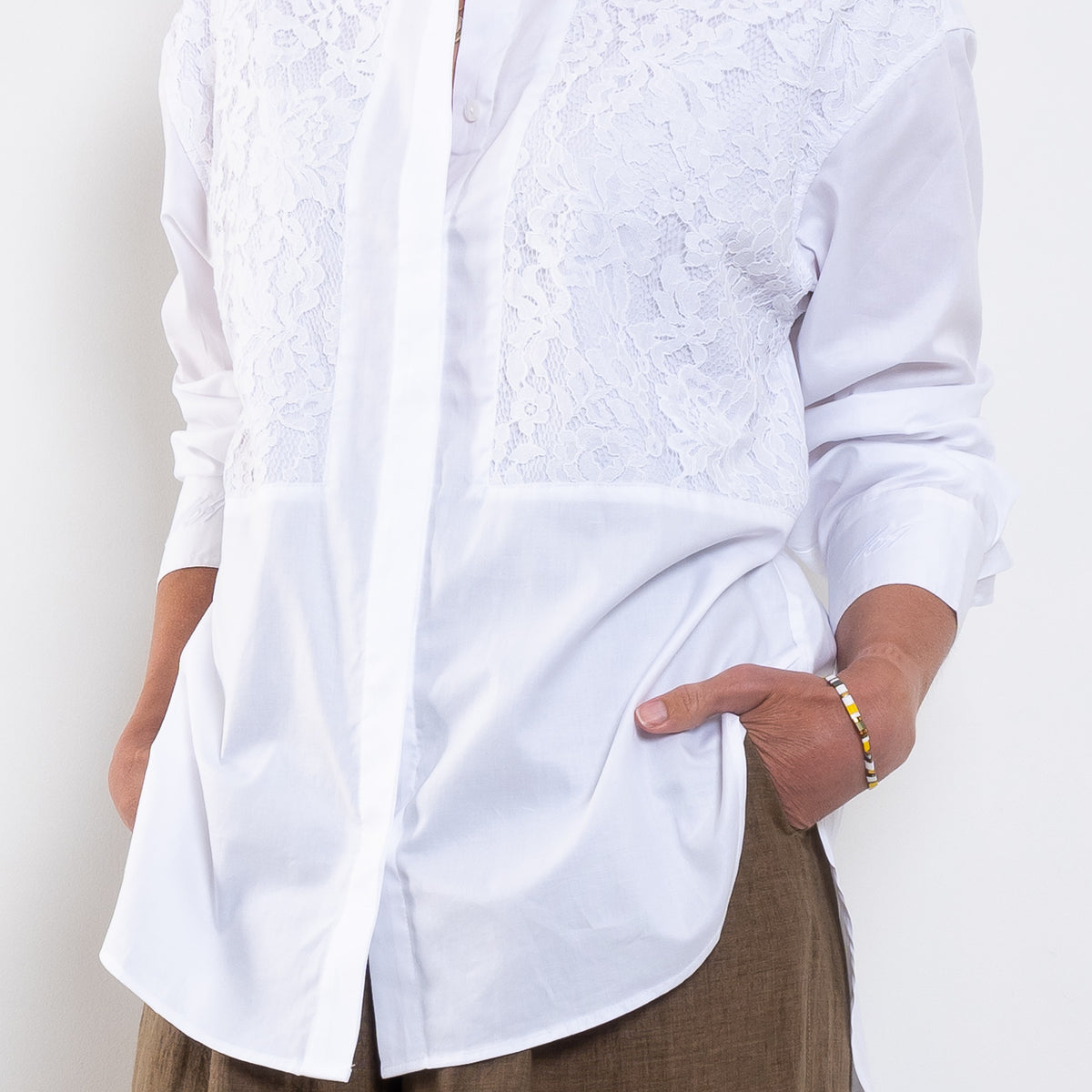 M.A. Dainty Bobby Pin Lace Shirt