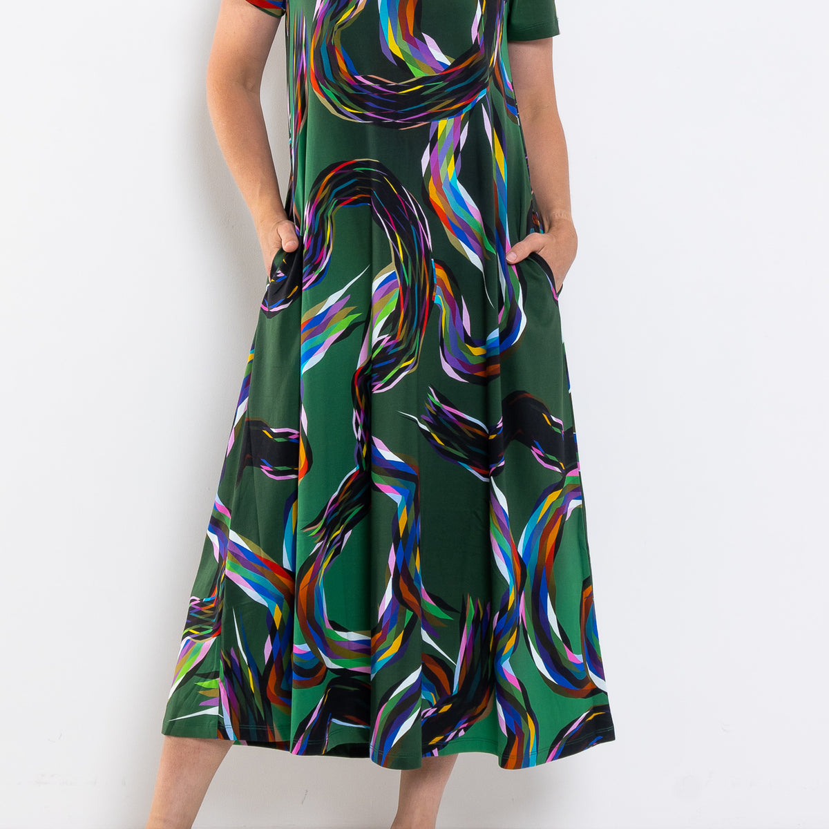 ELK Sigel T-Shirt Dress Facet Print