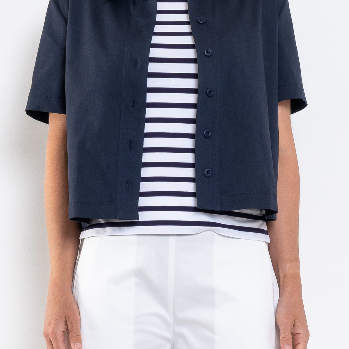 Mela Purdie Crop Shirt Cotton Panama
