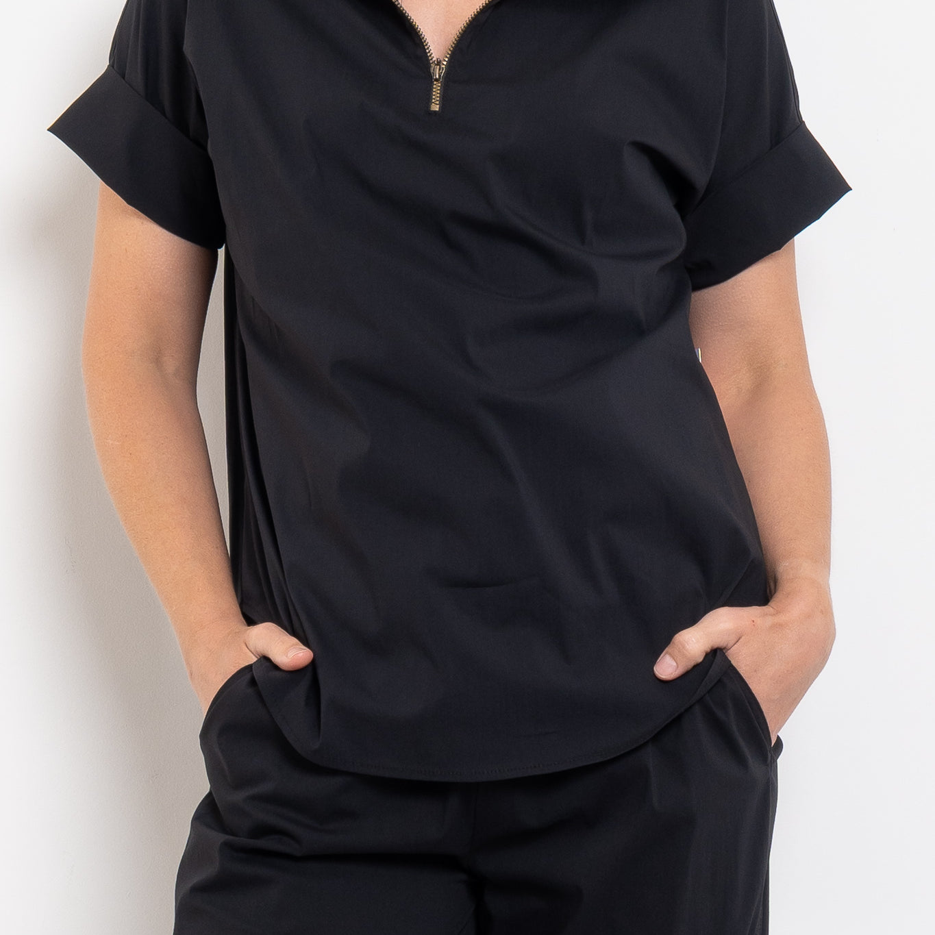 Mela Purdie Half Zip Shirt Microprene