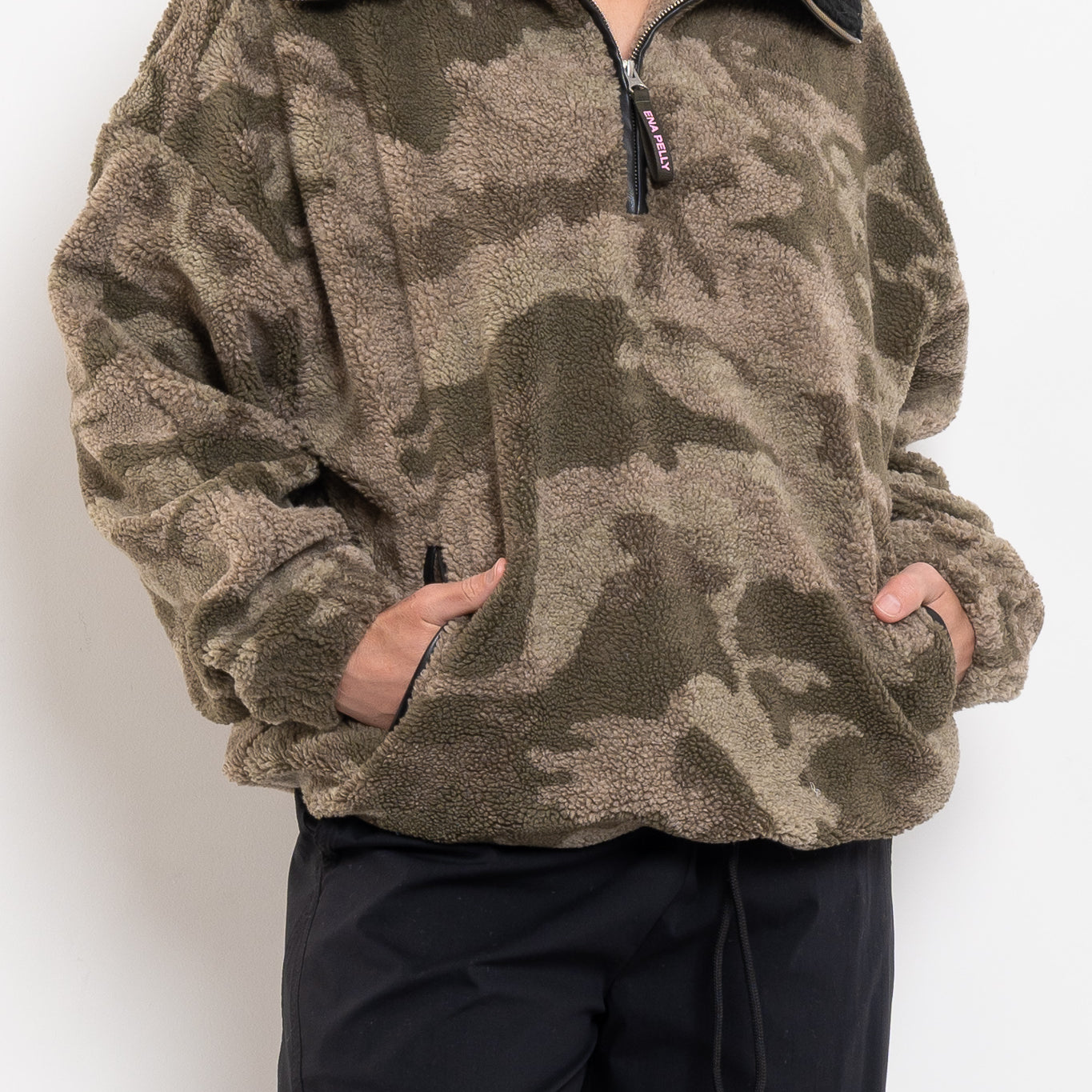 Ena Pelly Winnie Qtr Zip Camo Jumper