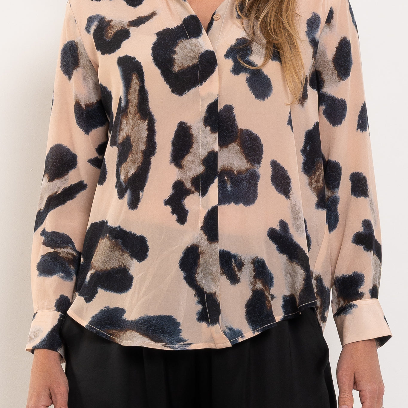Mela Purdie Soft Shirt Blurr Print Silk