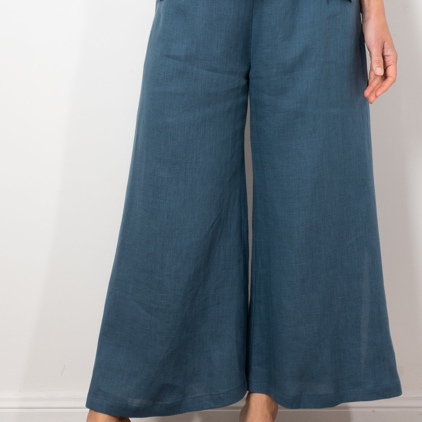Mela Purdie Crop Swish Pant Pure Linen