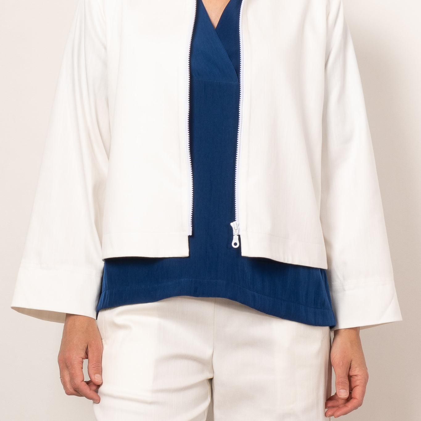 Mela Purdie Zip Bomber Soft Stretch Denim