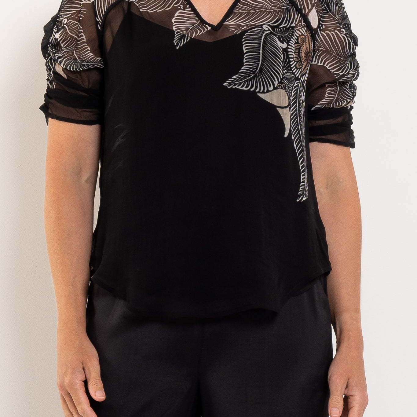 Once Was Samira Casablanca Chiffon Blouse