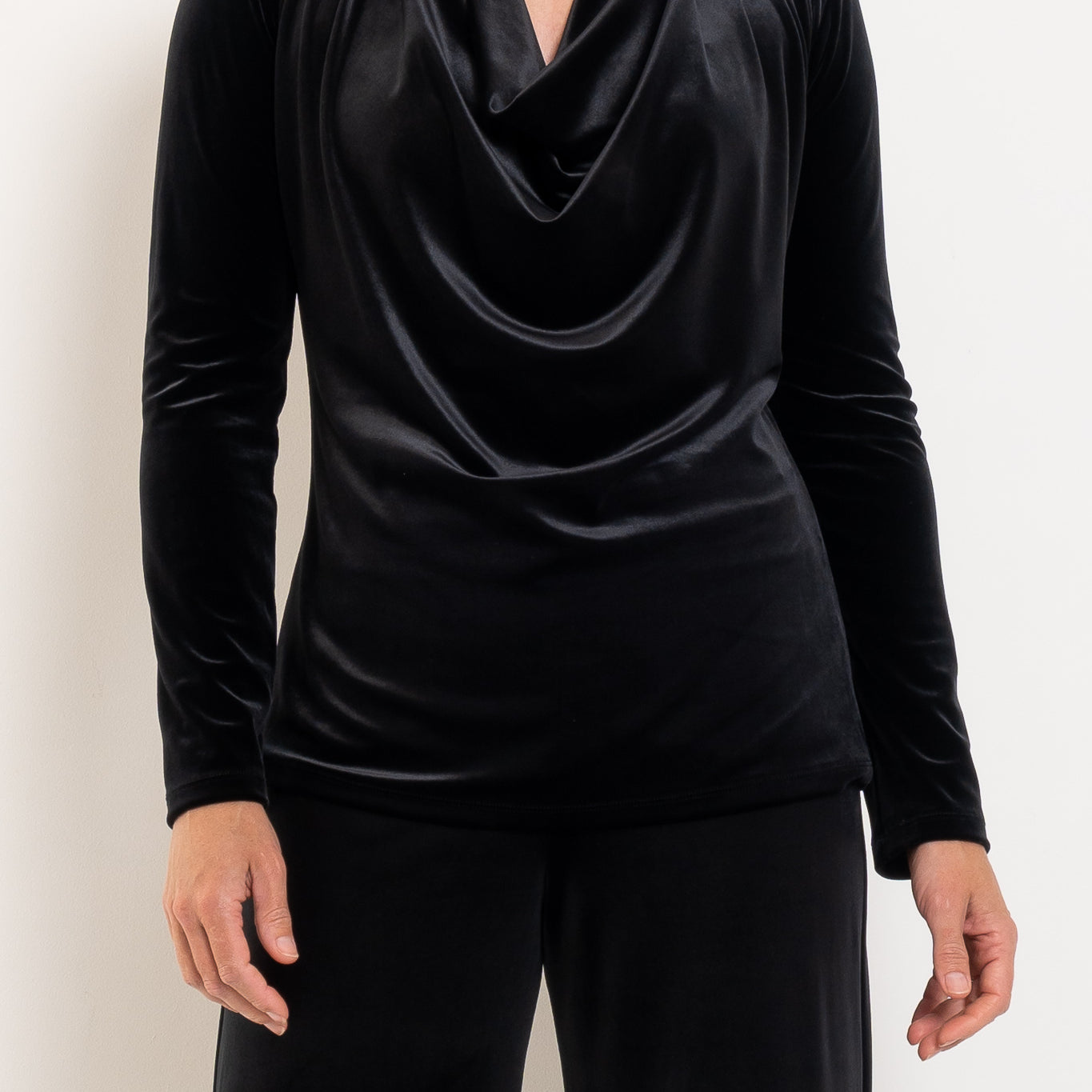 Mela Purdie Drape Top Stretch Panne