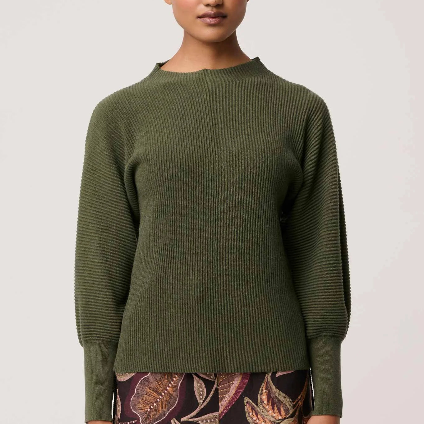 Once Was Roselle Merino Wool Blend Ribbed Knit Top